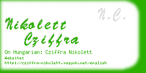 nikolett cziffra business card